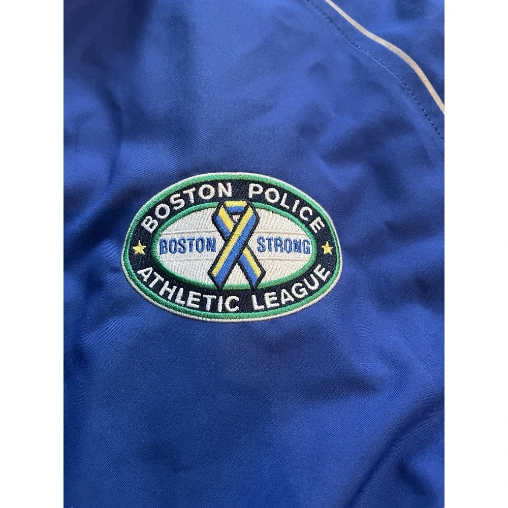 Boston Strong Police Athletic League Windbreaker‎ jacket Men M, Cutter Buck Blue